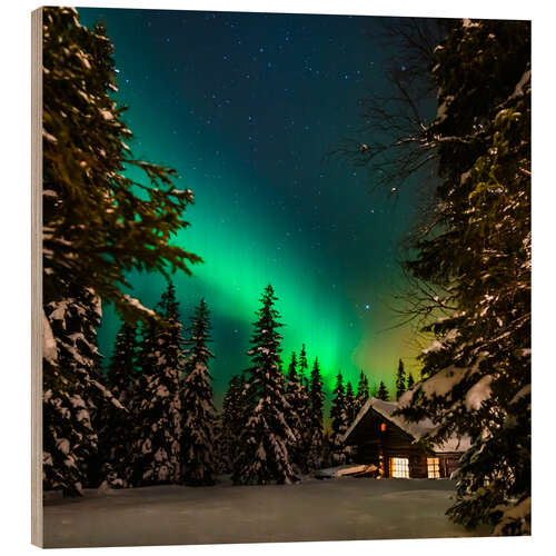 Tableau en bois Cozy lodge