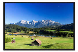 Gerahmter Kunstdruck Sommer am Geroldsee in den Alpen