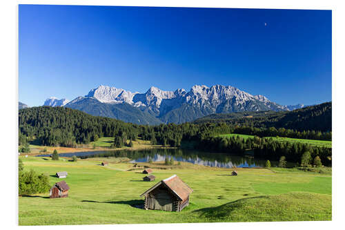 Hartschaumbild Sommer am Geroldsee in den Alpen