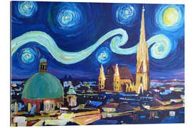 Galleriprint Starry Night in Vienna Austria   Saint Stephan Cathedral Van Gogh Inspirations