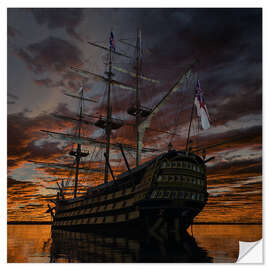 Vinilo para la pared HMS Victory Square