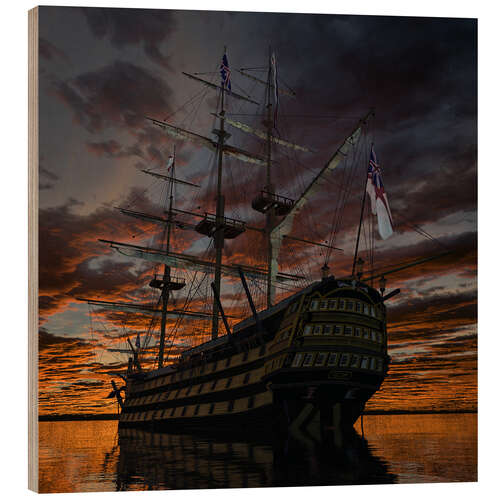 Stampa su legno HMS Victory Square