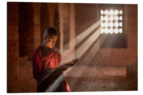 Aluminiumsbilde Buddhist monk in a monastery in Burma