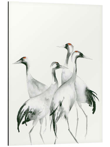 Tableau en aluminium Quatre grues