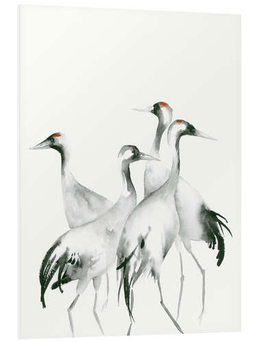 Foam board print Four Cranes