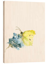 Tableau en bois Papillon Citron