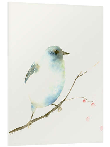 Quadro em PVC Light blue bird