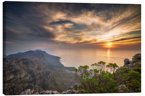 Canvas-taulu Sunset at Table Mountain