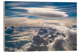 Quadro de madeira Riding clouds