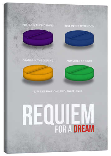 Leinwandbild Requiem for a Dream - Minimal Movie FIlm Alternative