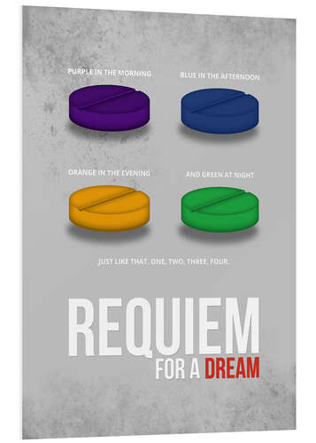 Foam board print Requiem for a Dream - Minimal Movie Poster Alternative