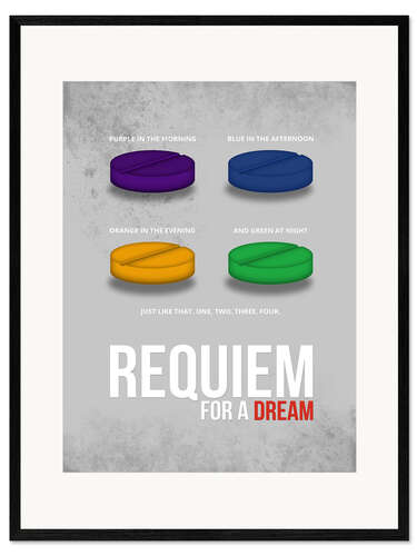 Kunsttryk i ramme Requiem for a Dream - Minimal Movie Poster Alternative