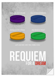 Naklejka na ścianę Requiem for a Dream - Minimal Movie Poster Alternative