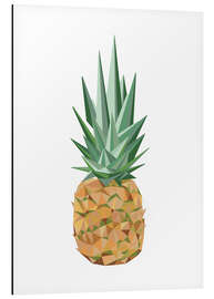 Aluminium print Polygon pineapple