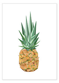 Poster Ananas polygone
