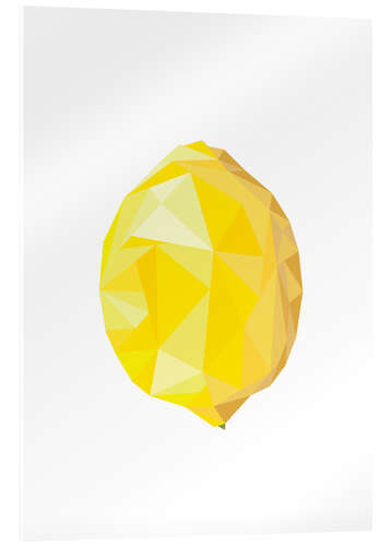 Acrylic print Polygon lemon