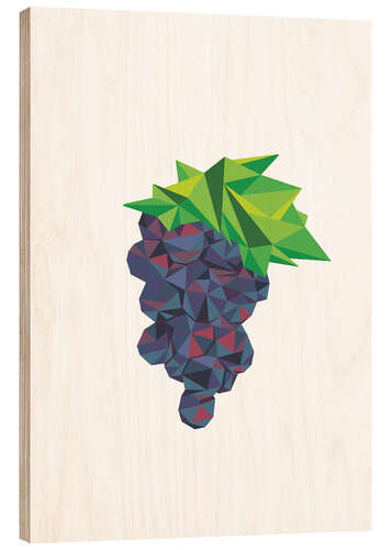 Hout print Polygon grapes