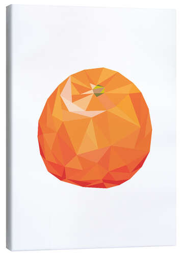 Canvas print Polygon orange