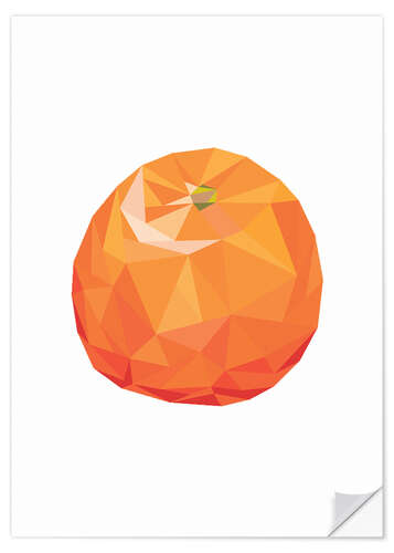 Wall sticker Polygon orange