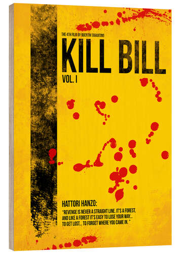 Quadro de madeira Kill Bill Vol. I (inglês)