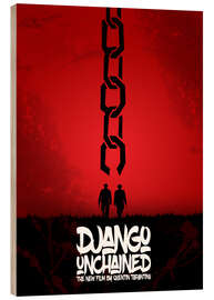 Stampa su legno Django Unchained