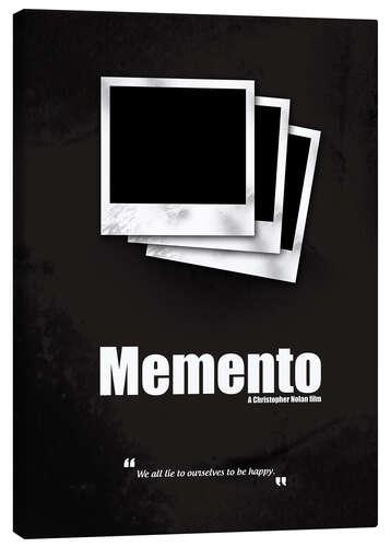 Canvas print Memento - Minimal Movie Movie Cult Alternative