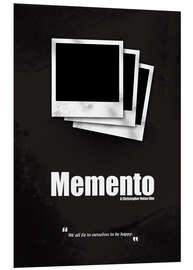 Foam board print Memento - Minimal Movie Movie Cult Alternative