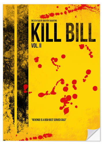 Selvklebende plakat Kill Bill 2 - Tarantino Minimal Film Movie Alternative