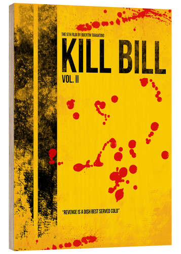 Quadro de madeira Kill Bill 2 - Tarantino Minimal Film Movie Alternative