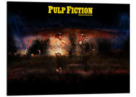 Aluminium print Pulp Fiction - Fanart minimum Tarantino dance Alternative