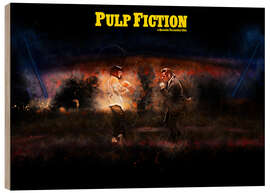 Wood print Pulp Fiction - Fanart minimum Tarantino dance Alternative