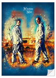 Selvklebende plakat Breaking Bad - Walter White Series Show Alternative