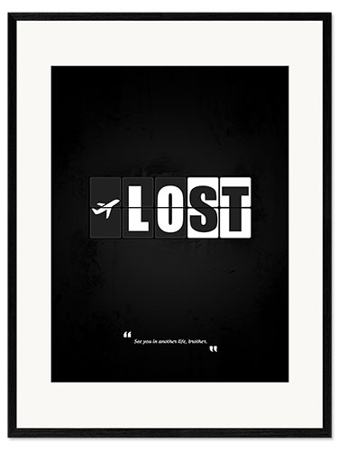 Ingelijste kunstdruk Lost