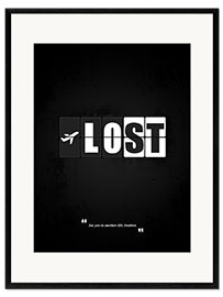 Inramat konsttryck Lost