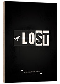 Holzbild Lost - Minimal TV Serie Alternative