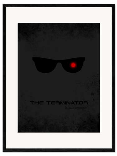 Impresión de arte enmarcada Terminator - Minimal Film Movie Fanart Alternative