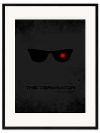 Inramat konsttryck Terminator - Minimal Film Movie Fanart Alternative
