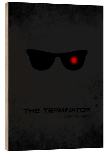 Wood print Terminator - Minimal Film Movie Fanart Alternative