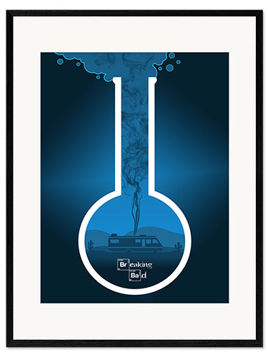 Plakat artystyczny premium w ramie Breaking Bad - Fanart version in blue Alternative