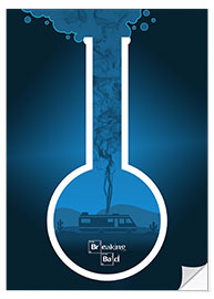 Selvklebende plakat Breaking Bad - Fanart version in blue Alternative