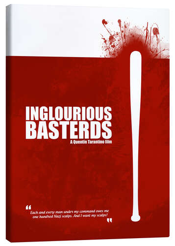 Leinwandbild Inglourious Basterds - Minimal Movie Film Fanart - Tarantino Alternative