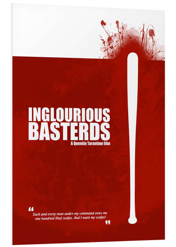 Foam board print Inglourious Basterds - Minimal Movie Film Fanart - Tarantino Alternative