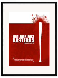 Gerahmter Kunstdruck Inglourious Basterds - Minimal Movie Film Fanart - Tarantino Alternative