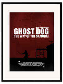 Impressão artística com moldura Ghost Dog - Minimal Movie Film Cult Alternative