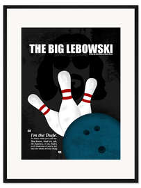 Gerahmter Kunstdruck The Big Lebowski - Minimal Movie Film Kult Alternative
