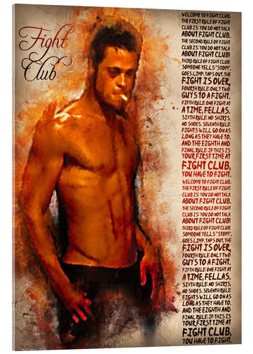 Acrylic print Fight Club - Minimal Movie Film Fanart Alternative