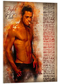 Acrylglas print Fight Club - Minimal Movie Film Fanart Alternative