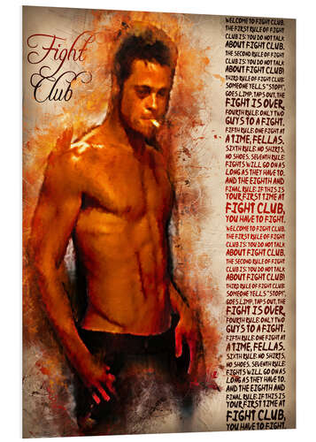 PVC print Fight Club - Minimal Movie Film Fanart Alternative