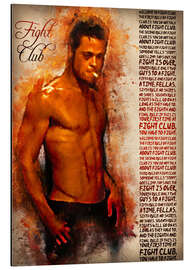 Magnettafel Fight Club - Minimal Movie Film Fanart Alternative