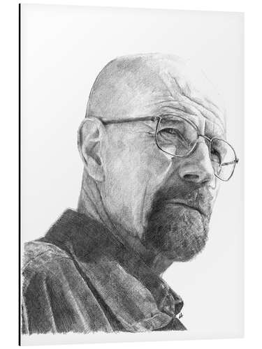 Stampa su alluminio WALTER WHITE - pencil hommage